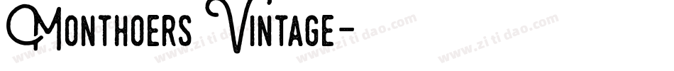 Monthoers Vintage字体转换